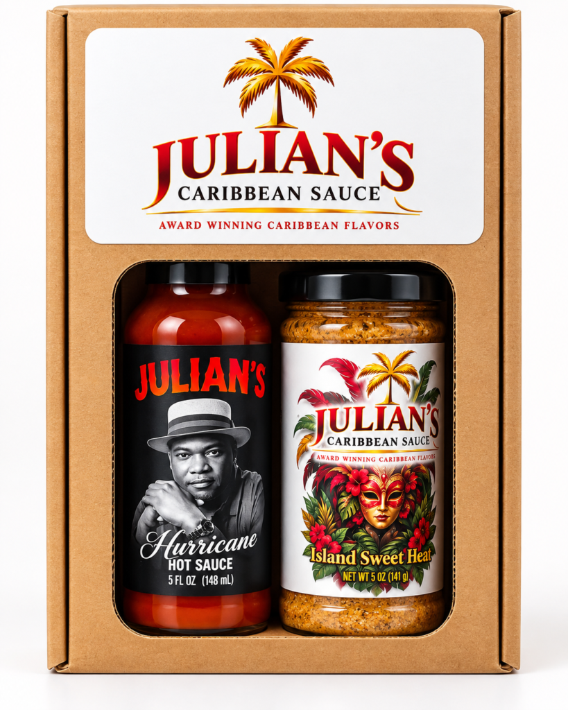 Julian's Caribbean Sauce & Seasonings promotional brand photograph